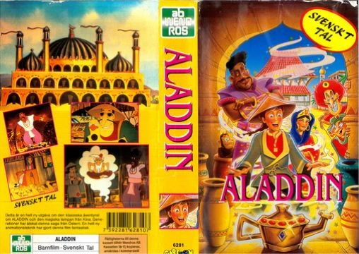 Tecknat Barn Svenska:Aladdin (1992 Wendros AB) VHSRIPPEN (Svenska) Hela Filmen